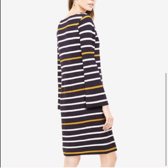 Ann Taylor Dresses & Skirts - ANN TAYLOR | Striped Long Sleeve Midi Dress Large